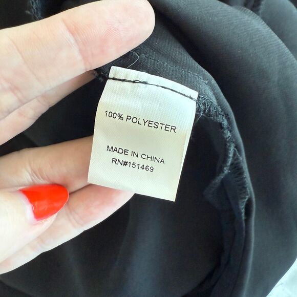 EUC Satin Black Lightweight Trench Coat, size: M - Picture 5 of 5